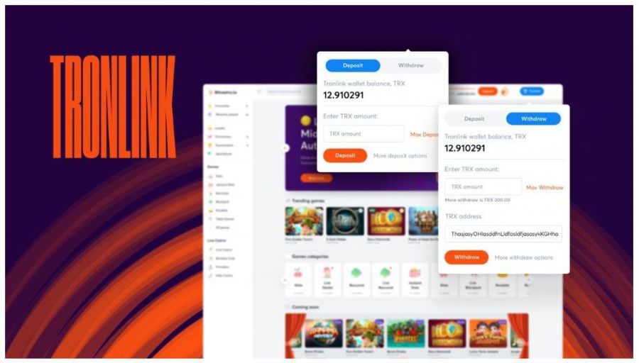Il primo operatore di casinò con licenza Bitcoin al mondo, Bitcasino, ha integrato l'estensione del browser TronLink