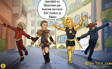 Specialisti blockchain lavorano su nuovi studi IBM a Milano